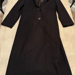 Anne Klein Black Trench Coat Size 14